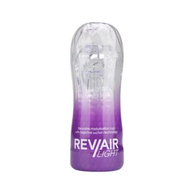 LOVING JOY Masturbator manual REVAIR Light Reusable Masturbation Cup cu 3 tipuri de texturi material TPE 16.5 cm mov