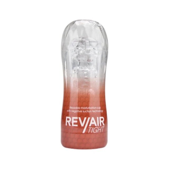 LOVING JOY Masturbator manual REVAIR Tight Reusable Masturbation Cup cu 3 tipuri de texturi material TPE 16.5 cm portocaliu