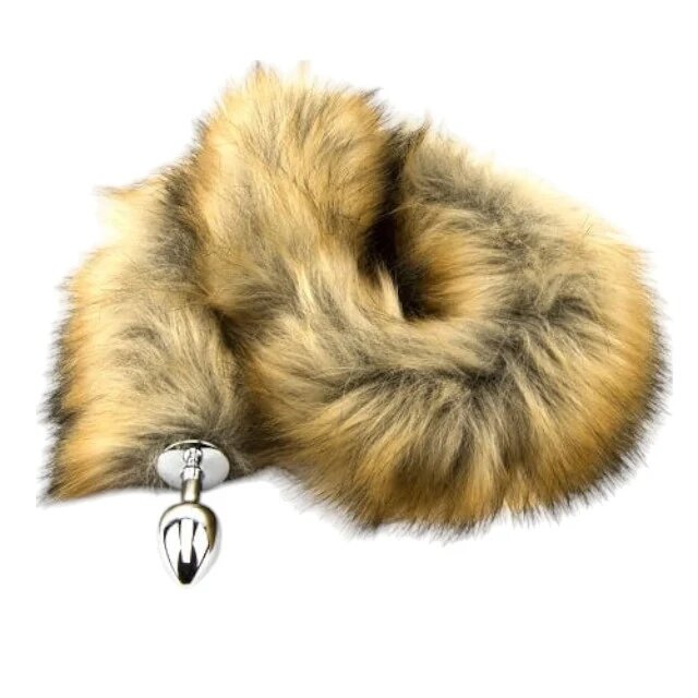 LOVING JOY Plug anal Furry Fantasy - Red Fox din aluminiu cu coada de vulpe 65 cm
