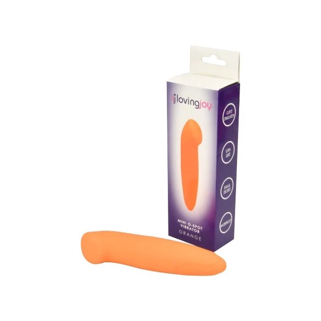 LOVING JOY Vibrator LovingJoy - Mini G-Spot Orange pentru stimulare interna si externa 12.5 cm