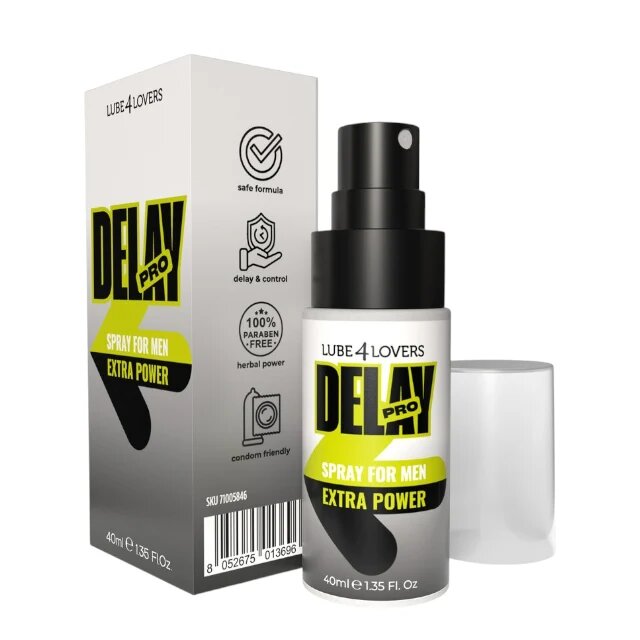 Lube4lovers Spray Delay Pro pentru întârzierea ejaculării extracte naturale pe bază de apă 40 ml