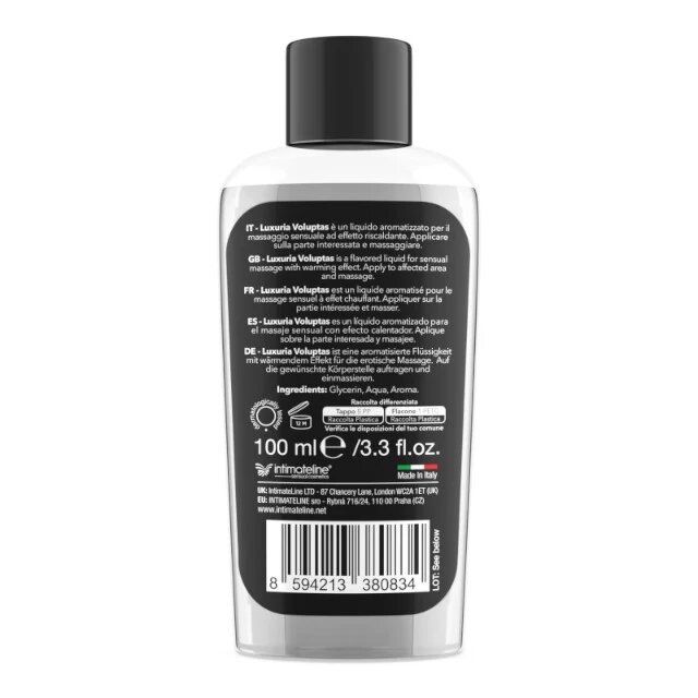 LUXURIA Gel pentru masaj Voluptas Choco Coconut cu efect de încălzire aromă naturală de ciocolată cu cocos 100 ml