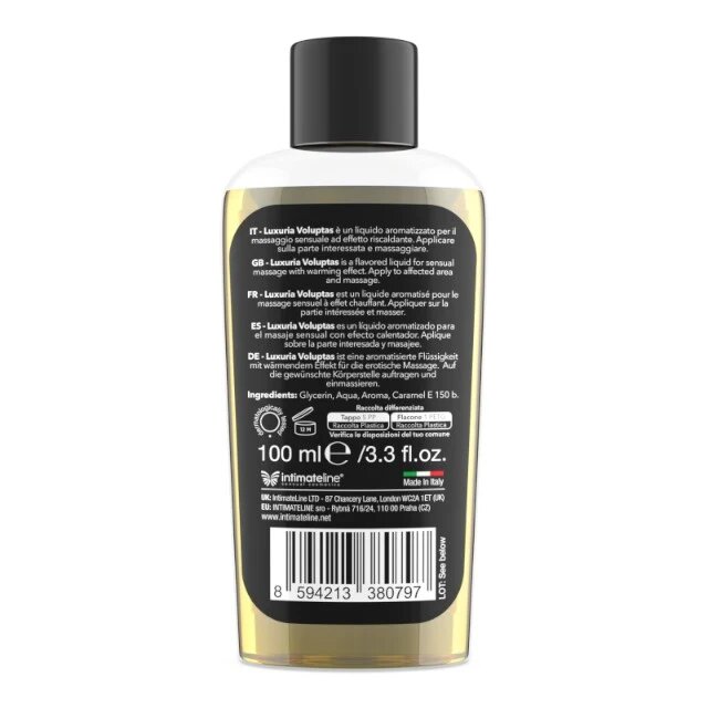 LUXURIA Gel pentru masaj Voluptas Vanilla cu efect de încălzire aromă naturală de vanilie 100 ml