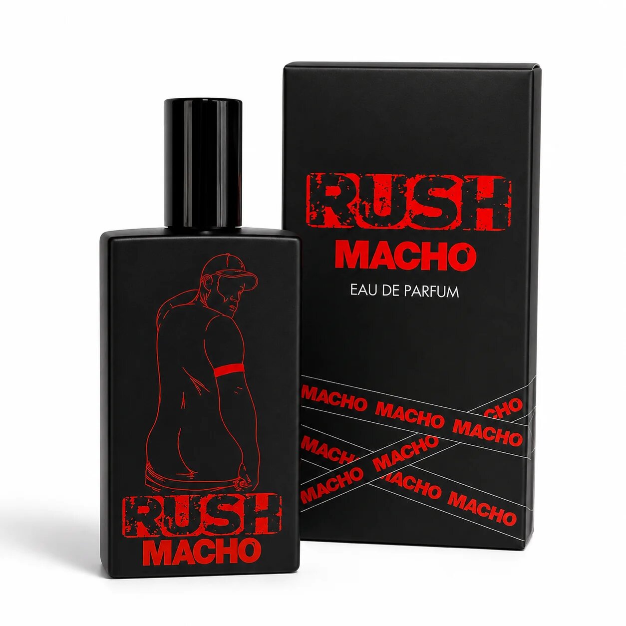 MACHO Apă de parfum RUSH pentru bărbați cu note de lămâie salvie și ambră neagră 30 ml