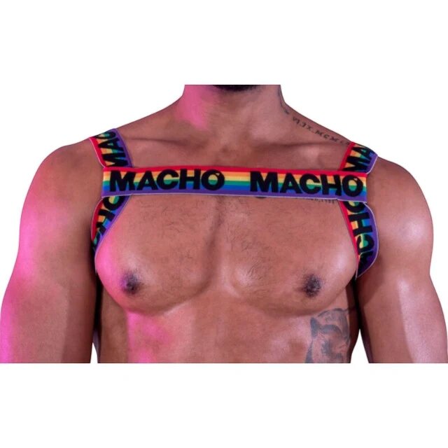 MACHO Ham elastic - Double Harness culoare Pride mărime universală