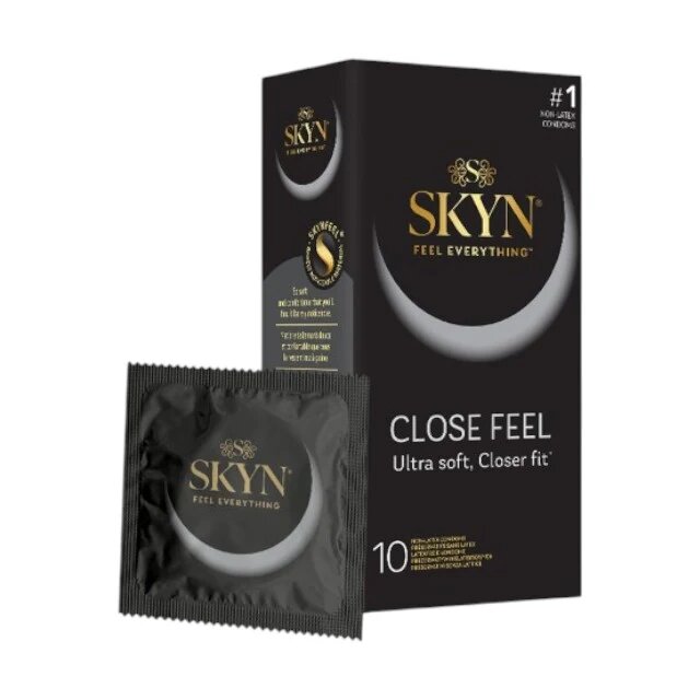 MANIX Prezervative Skyn Close Feel fără latex subțiri și rezistente diametru 51 mm 10 bucăți
