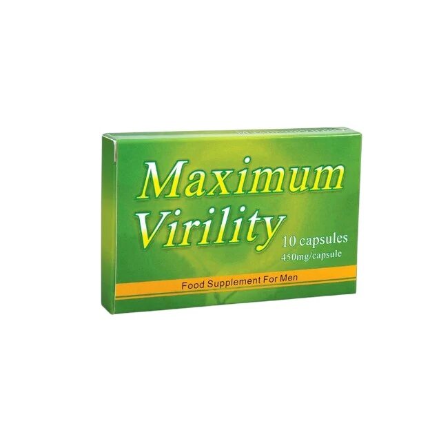 MAXIMUM VIRILITY Capsule pentru bărbați susțin erecțiile puternice și stimularea libidoului conțin ingrediente naturale 10 capsule
