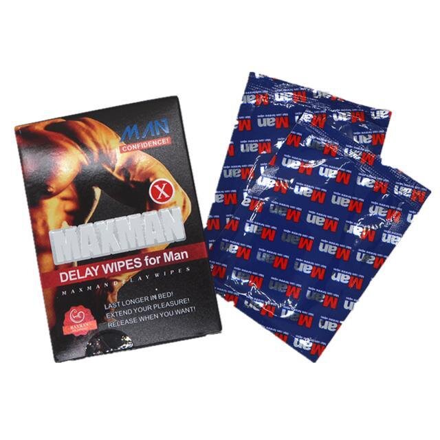 MAXMAN Șervețele Confidence Delay Wipes for Man susțin întârzierea ejaculării cu ingrediente naturale acțiune rapidă 10 buc