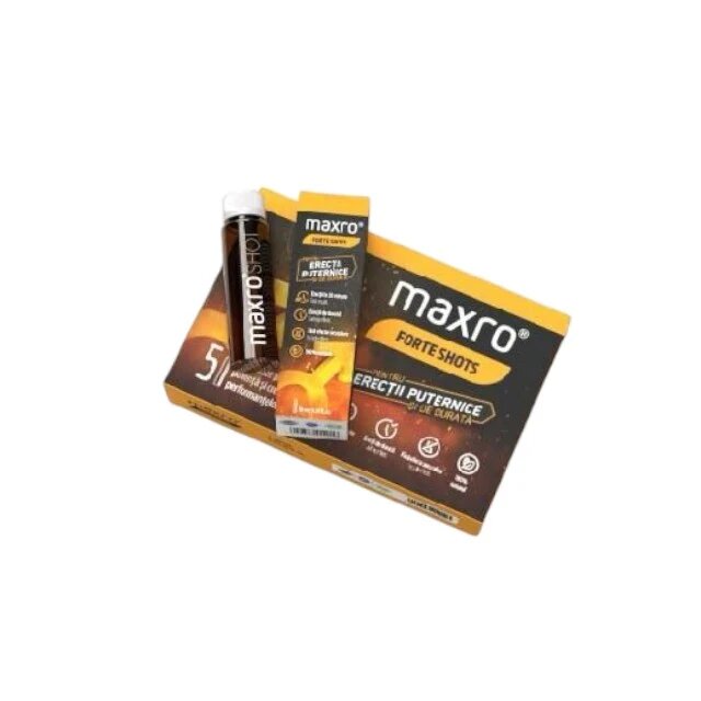 MAXRO Set 5 afrodisiace shot Forte Shots pentru erecții puternice și de durată potență creșterea performanțelor sexuale 5 x 10 ml
