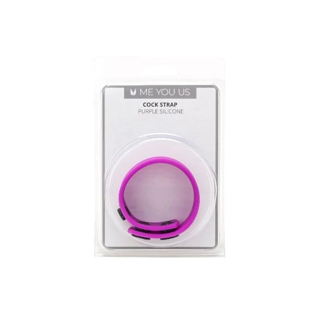 ME YOU US Inel pentru penis - Cock Strap din silicon si capse 3 niveluri de reglare pentru imbunatatirea performatelor sexuale mov