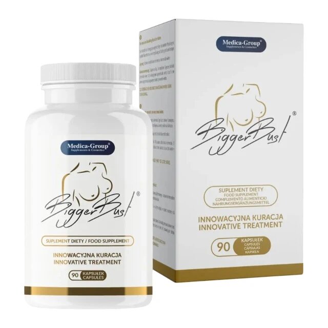 MEDICA GROUP Capsule MEDICA-GROUP Bigger Bust pentru mărirea și fermitatea sânilor cu extract de trifoi roșu 90 bucăți