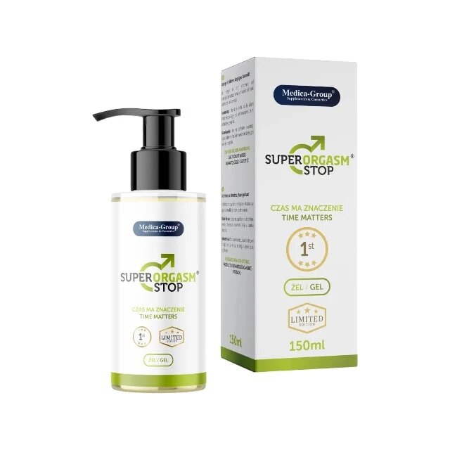 MEDICA GROUP Gel MEDICA-GROUP Super Orgasm Stop pentru întârzierea ejaculării efect ușor de răcire cu aloe vera și mușețel 150 ml