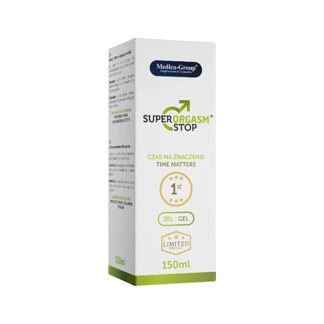MEDICA GROUP Gel MEDICA-GROUP Super Orgasm Stop pentru întârzierea ejaculării efect ușor de răcire cu aloe vera și mușețel 150 ml