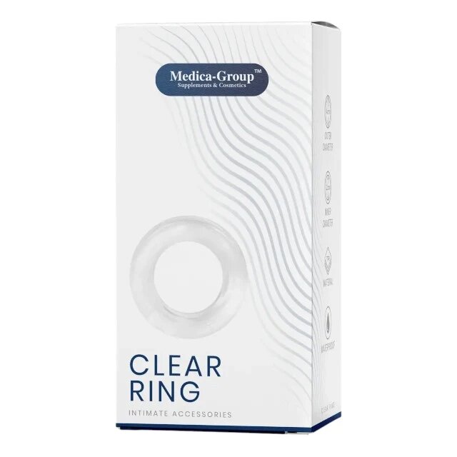 MEDICA GROUP Inel pentru penis MEDICA-GROUP Clear Ring pentru stimularea erecției din TPR flexibil diametru 2 cm transparent
