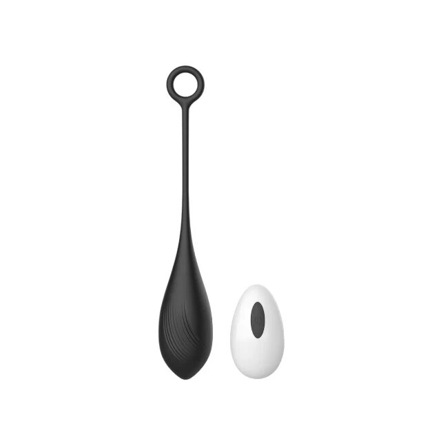 MINA Ou vibrator Divine Love Egg control prin telecomandă 10 funcții de vibrație rezistent la apă negru
