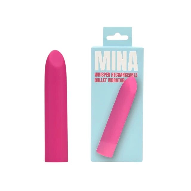 MINA Stimulator clitoris Whisper design în formă de ruj 10 funcții de vibrație 9.25 cm roz