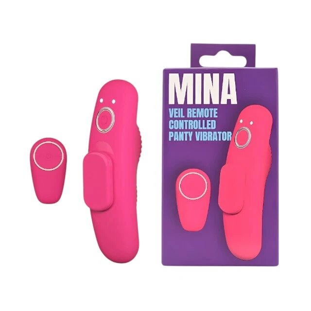 MINA Vibrator pentru chilot Veil Remote Controlled Panty cu telecomandă 10 funcții de vibrație din silicon 10 cm roz