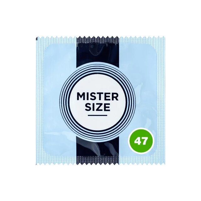 Mister Size Prezervativ ultra-subțire 47 lubrifiat și rezistent diametru 47 mm 1 bucată