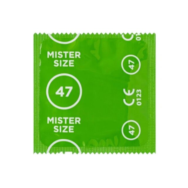 Mister Size Prezervativ ultra-subțire 47 lubrifiat și rezistent diametru 47 mm 1 bucată