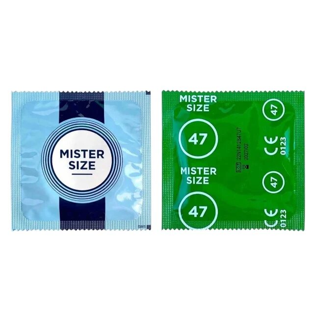 Mister Size Prezervativ ultra-subțire 47 lubrifiat și rezistent diametru 47 mm 1 bucată
