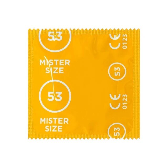 Mister Size Prezervativ ultra-subțire 53 lubrifiat și rezistent diametru 53 mm 1 bucată