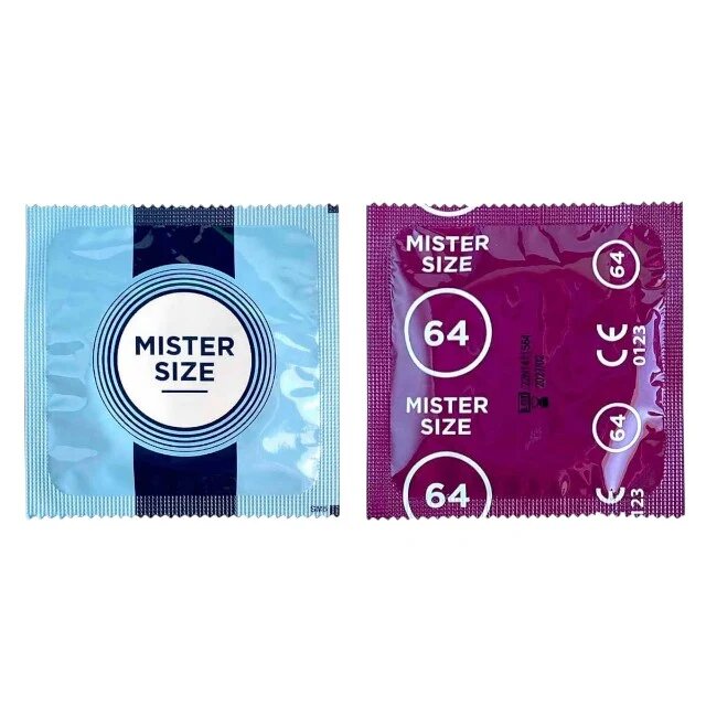 Mister Size Prezervativ ultra-subțire 64 lubrifiat și rezistent diametru 64 mm 1 bucată