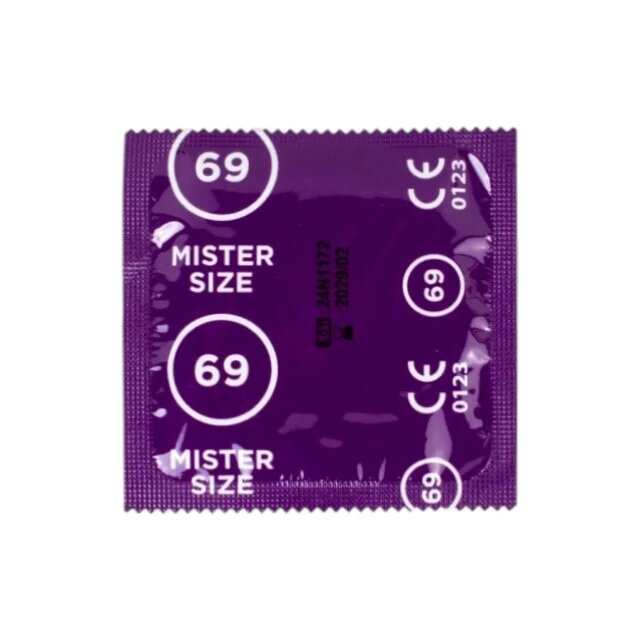 Mister Size Prezervativ ultra-subțire 69 lubrifiat și rezistent diametru 69 mm 1 bucată