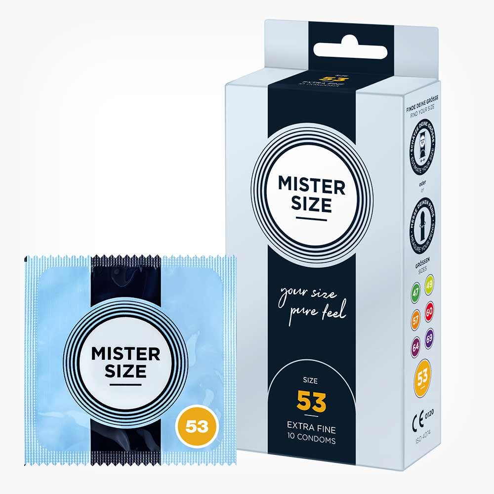 Mister Size Prezervative ultra subtiri marime 53 mm 1 cutie x 10 buc