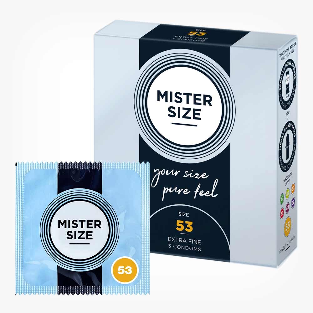 Mister Size Prezervative ultra subtiri marime 53 mm 1 cutie x 3 buc