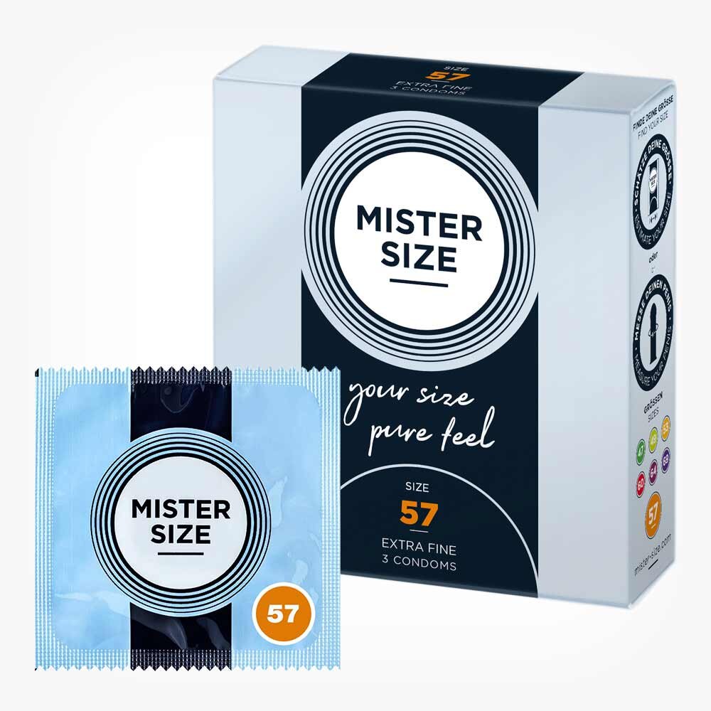 Mister Size Prezervative ultra subtiri marime 57 mm 1 cutie x 3 buc