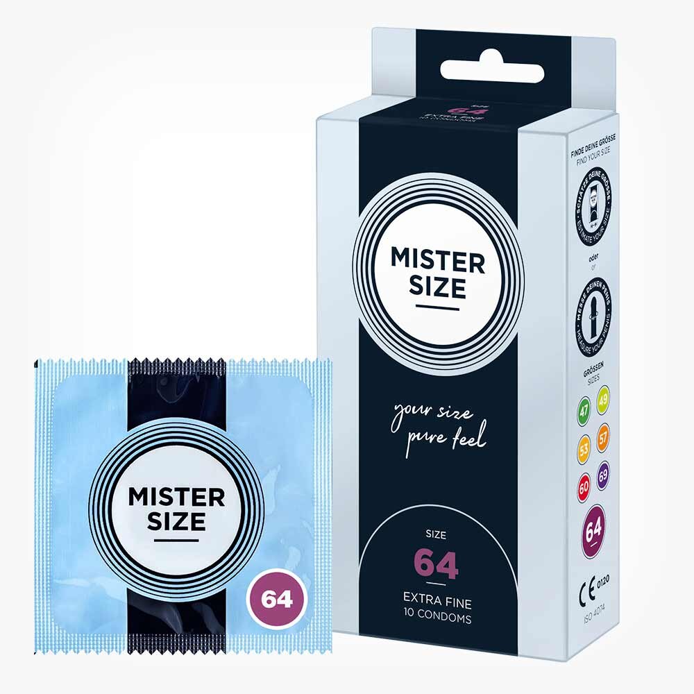 Mister Size Prezervative ultra subtiri marime 64 mm 1 cutie x 10 buc