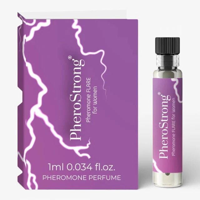  Mostră parfum cu feromoni PHEROSTRONG Pheromone Flare Women pentru femei cu note de piper roz trandafir vanilie de Madagascar roz 1 ml