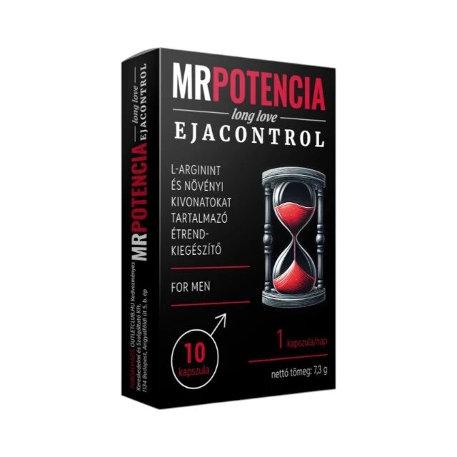 MR POTENCIA Capsule Ejacontrol pentru întârzierea ejaculării potență și performanță sexuală cu maca și ginseng 10 capsule