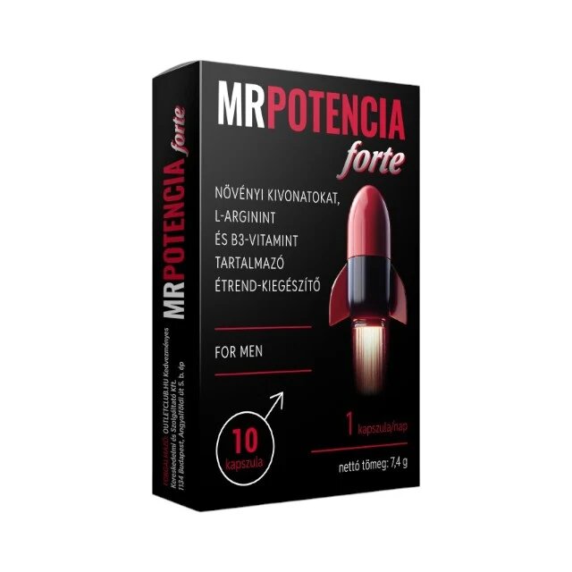 MR POTENCIA Capsule Forte pentru erecții puternice potență și libido cu maca ginkgo biloba și ginseng 10 buc