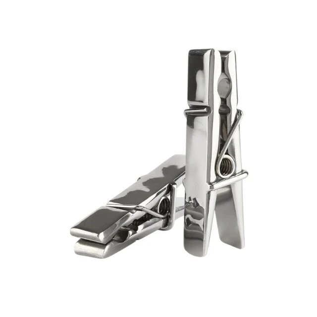 MR. STEEL Clești Clothespins Nipple Clamps utilizare pe sfârcuri în jocuri BDSM din oțel inoxidabil argintiu