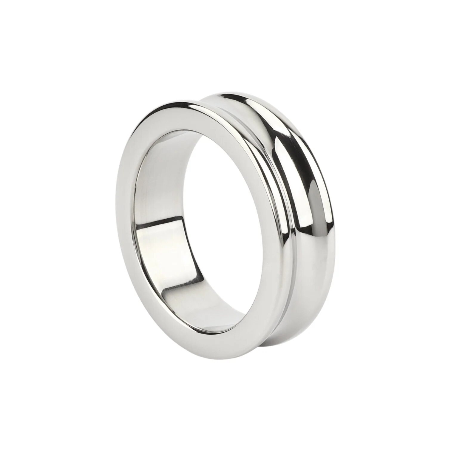 MR. STEEL Inel pentru penis The Imperator C-Ring din oțel inoxidabil diametru 4.5 cm (mare) argintiu