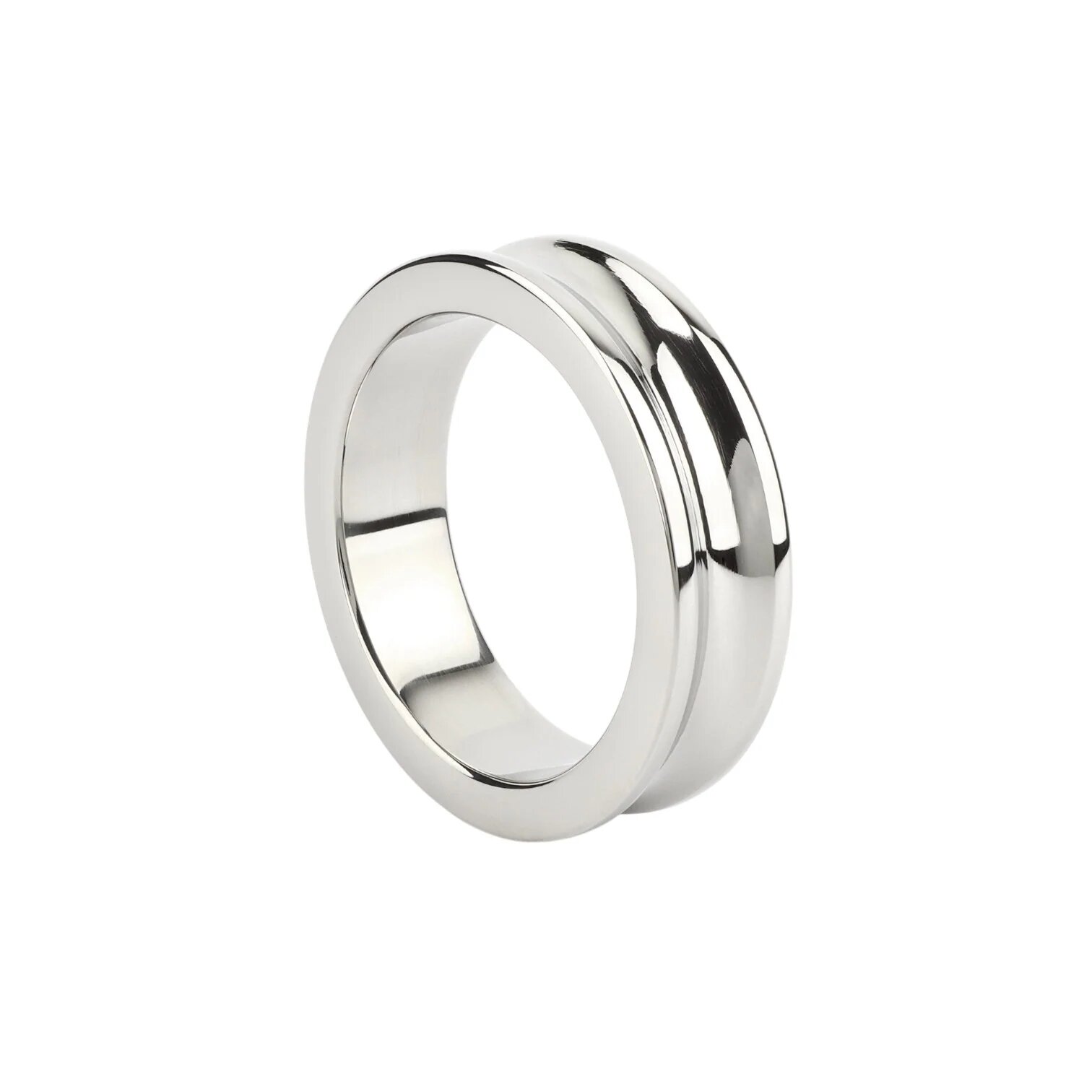 MR. STEEL Inel pentru penis The Imperator C-Ring din oțel inoxidabil diametru 4 cm (mic) argintiu