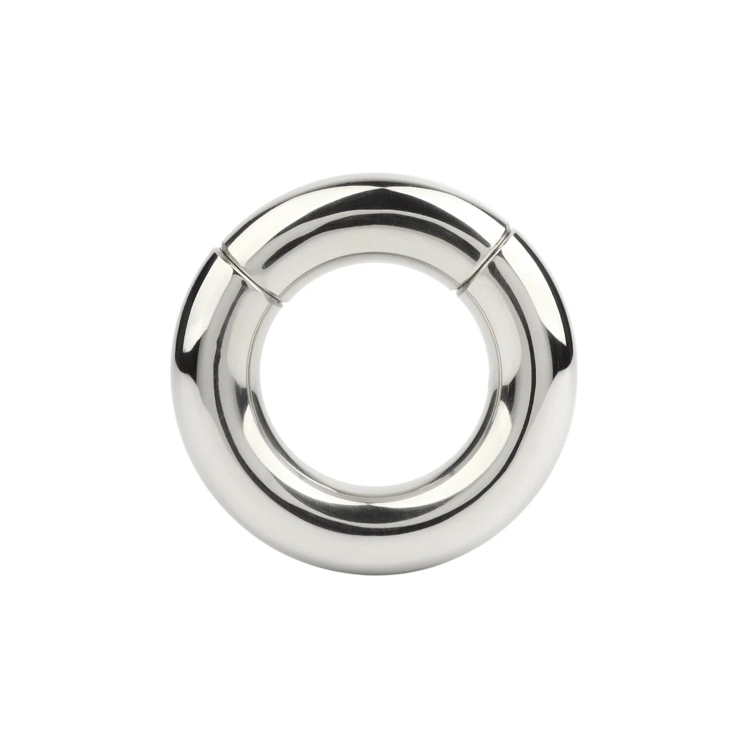MR. STEEL Inel pentru testicule MBS Stackable Weight cu deschidere magnetică din oțel inoxidabil diametru 3.9 cm (mic) argintiu