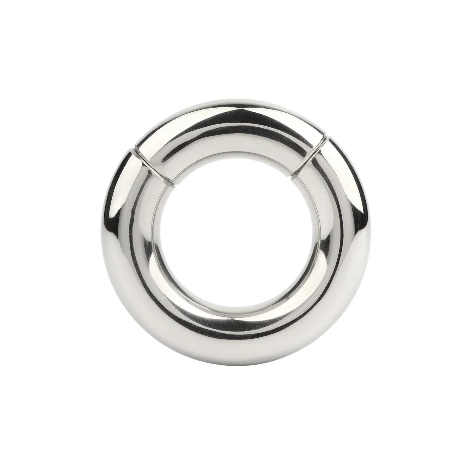 MR. STEEL Inel pentru testicule MBS Stackable Weight cu deschidere magnetică din oțel inoxidabil diametru 4.2 cm (mediu) argintiu
