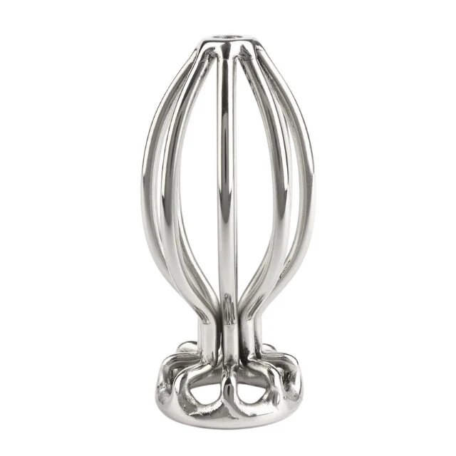 MR. STEEL Plug anal Round Wire Plug Small design deschis cu tije din oțel inoxidabil lungime 6.6 cm (mic) argintiu
