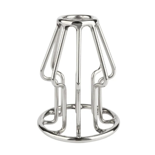 MR. STEEL Plug anal Trapezoid Wire Plug Small design deschis cu tije din oțel inoxidabil lungime 8 cm (mic) argintiu