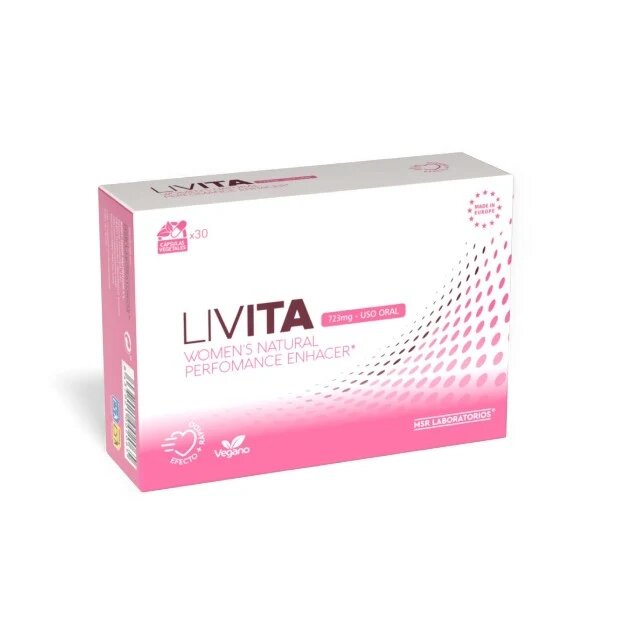 MSR LABORATORIOS Capsule Livita Woman crește libidoul și dorința sexuală formulă naturală vegană fără hormoni 30 capsule