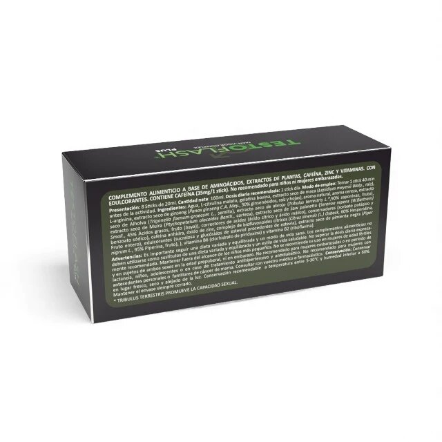MSR LABORATORIOS Set 8 afrodisiace shot TESTOFLASH Man Vigor Plus Cherry pentru testosteron libido întârzierea ejaculării și plăcere intensificată aromă cireșe 8 x 20 gr