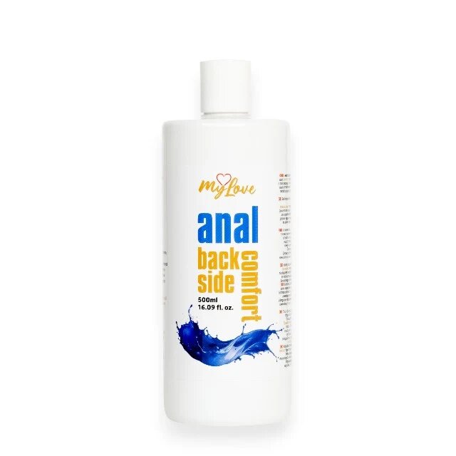MYLOVE Lubrifiant anal Anal Back Side Comfort pe bază de apă pentru lubrifiere de lungă durată cu miros mentolat 500 ml