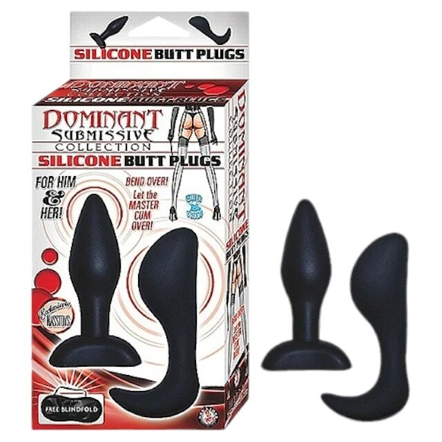 NASSTOYS Set Plug anal Dominant - Submissive din silicon de inalta calitate plug 1 - 89 cm plug 2 - 105 cm