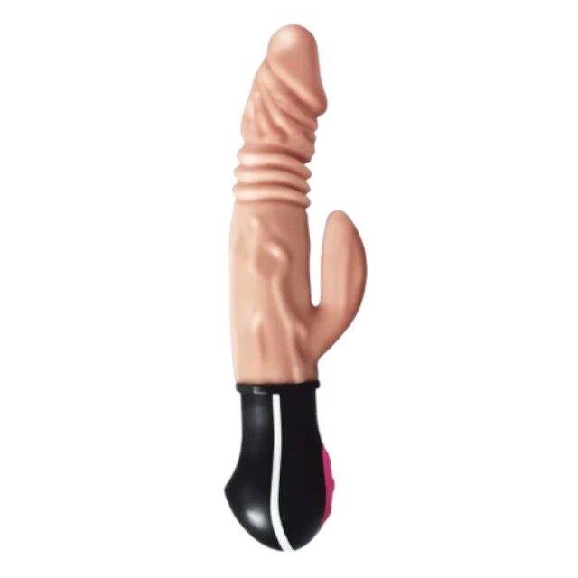 NASSTOYS Vibrator rabbit realist Realskin Hot Cock Rotating cu funcții de încălzire rotație și penetrare automată culoarea pielii