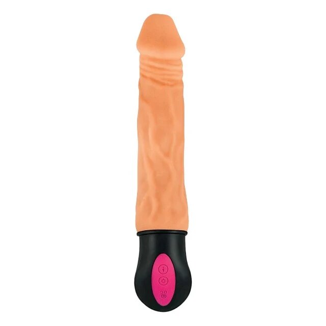 NASSTOYS Vibrator realist Natural Realskin Hot Cock cu funcție de încălzire 12 funcții de vibrație 18 cm culoarea pielii