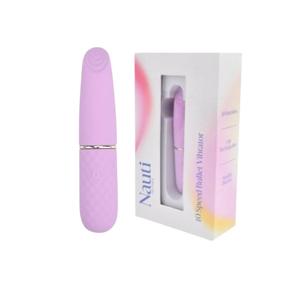 NAUTI Vibrator Bullet - Petites cu 10 functii vibratie roz