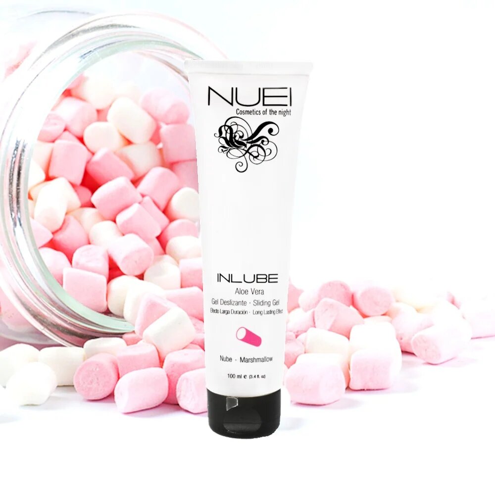 NUEI Gel Lubrifiant - INLUBE pe baza de apa cu aroma de Bezea (Marshmallow) 100 ml
