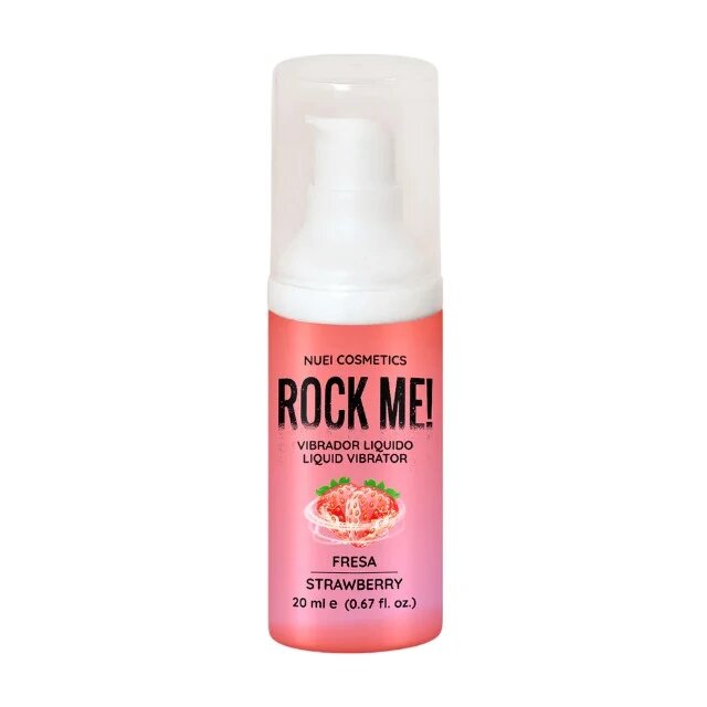 NUEI Gel Vibrator - Rock Me pentru stimulare clitoris si excitare aroma de capsuni 20ml